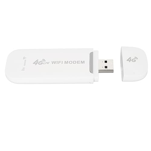 GOWENIC 4G LTE USB Modem WiFi Hotspot, Tragbarer -Router für Mobiles Drahtloses Netzwerk mit Standard-SIM-Kartensteckplatz, Weiß von GOWENIC