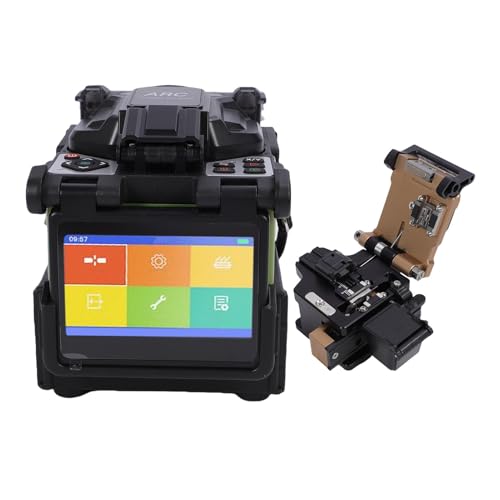 6 Motoren Faserfusion Splicer mit Bildschirm, Kernausrichtung Vollautomatische Faserfusion-Spleißmaschine für SM, Mm, DS, NZDS-Faser 0,25-3,0 Mm (EU-Stecker) von GOWENIC