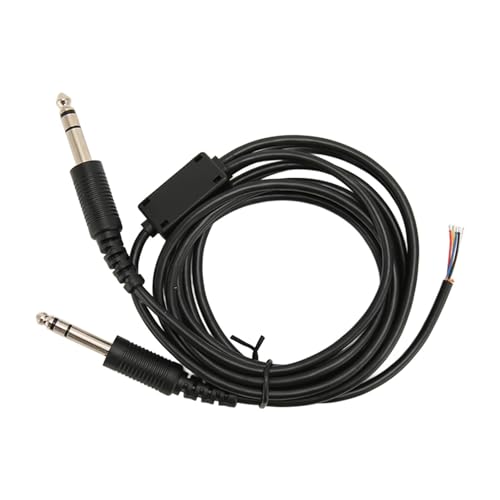 Aviation Headset-Ersatzkabel, GA Dual Plug Airline Pilot Headset Premium-Ersatzkabel, Aviation Headphone DIY-Kabel 6,6 Fuß Aviation Headset-Ersatzkabel, GA Dual Plug Airline Pilot Headset Premium-Ersatzkabel, Aviation Headphone DIY-Kabel 6,6 Fuß von GOWENIC