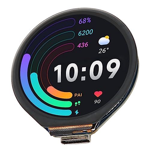 GOWENIC 1,28 Zoll Rundes Touch-LCD-Entwicklungsboard, 240 X 240 Pixel, 133 MHz, Kleine Beschleunigungs- und Gyroskopsensor-Entwicklungsplatine mit Beschleunigungsmesser, Unterstützt den von GOWENIC