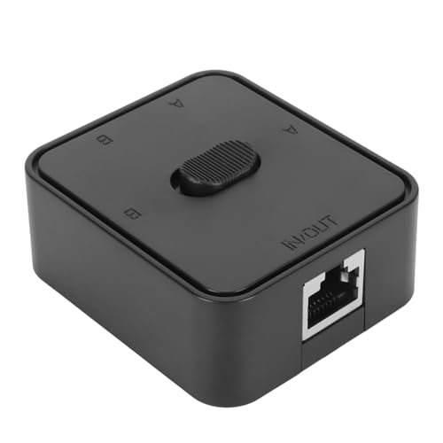 GOWENIC 2 Port Gigabit Netzwerk Switch, PoE Extender Switch RJ45 Splitter Unterstützt 2 In 1 Out 1 In 2 Out Ethernet Splitter für Cat 6, für Home Office von GOWENIC