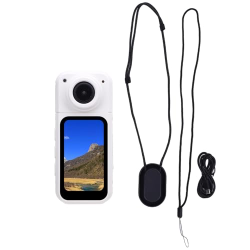 GOWENIC 2.7K Körper Kamera, Daumen Größe Wearable Action Recording Body Cam 1,47 in Bildschirm APP Vorschau 180 ° Drehobjektiv Sport Kamera für Reisen Angeln Haustier Walking Outdoor von GOWENIC