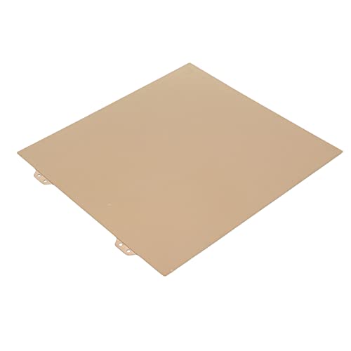 GOWENIC 3D-Drucker-Bauplatte, 265 X 250 Mm Goldpulverstahl 3D-Drucker-Bauplatte, Leicht zu Entfernende 3D-Drucker-Bauplatte, für die Meisten Filamente (Goldene Stahlplatte) von GOWENIC