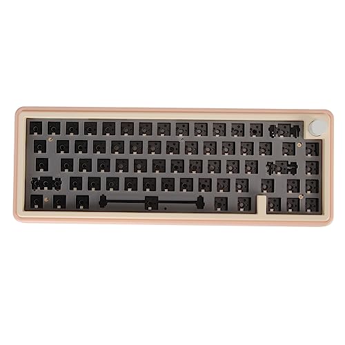 GOWENIC 67 Tasten Hotswap Tastatur Kit, DIY 65% Tastatur mit 3 Modus Verbindung, RGB, Modulare Mechanische Tastatur, Unterstützt 3 Pin und 5 Pin Schalter (Rosa) von GOWENIC