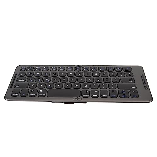 GOWENIC Faltbare Bluetooth Tastatur, 2 Fach Tragbare Kabellose Tastatur, Unterstützt Mehrere Geräteverbindungen, Wiederaufladbare Kabellose Tastatur für Windows, für Android, von GOWENIC