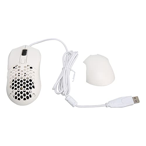 GOWENIC Gaming-Maus, Optischer 7200-DPI-Sensor, RGB-Beleuchtung, Ergonomisches Design, 6 Programmierbare Tasten, für Bequemen Griff und Effizientes Gaming (White) von GOWENIC
