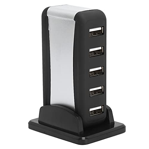 GOWENIC Hochgeschwindigkeits-USB-Hub mit 7 Anschlüssen und Netzteil für Desktop-Computer und Notebooks – Stabiles Laden, Klein und Tragbar (EU-Stecker) von GOWENIC