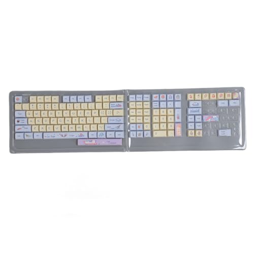 GOWENIC PBT-Tastenkappen-Set, XDA-Höhe, 133 Tasten, Ergonomische Mechanische Tastatur-Tastenkappen für 61 64 68 72 82 84 87 104 108, mit ölbeständiger Beschichtung, Perfekte von GOWENIC