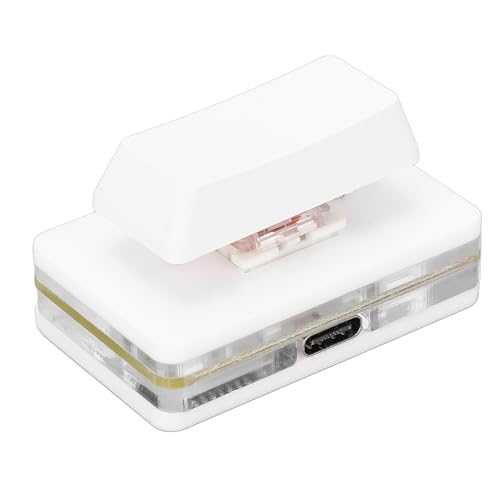 GOWENIC Programmierbare Makro PC Tastatur, Benutzerdefinierter USB Einzeltastaturschalter mit Speicherfunktion, OSU Tastatur, Benutzerdefinierte Tastenkombinationstaste (White) von GOWENIC
