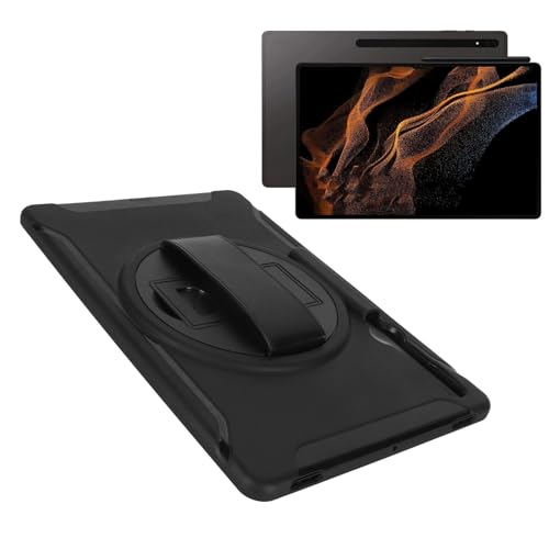 GOWENIC Schwarze Tablet-Hülle für S9U X910 S8U X900 mit um 360 Grad Drehbarem Ständer, Stoßfest, Einfacher Zugriff von GOWENIC