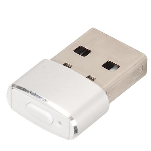 GOWENIC USB Mouse Jiggler, Nicht Erkennbarer Mouse Mover mit 2 Jiggler-Modi und Umschalttaste, Hält den PC Aktiv, für Präsentationen, Videokonferenzen, Lesen (Silber) von GOWENIC