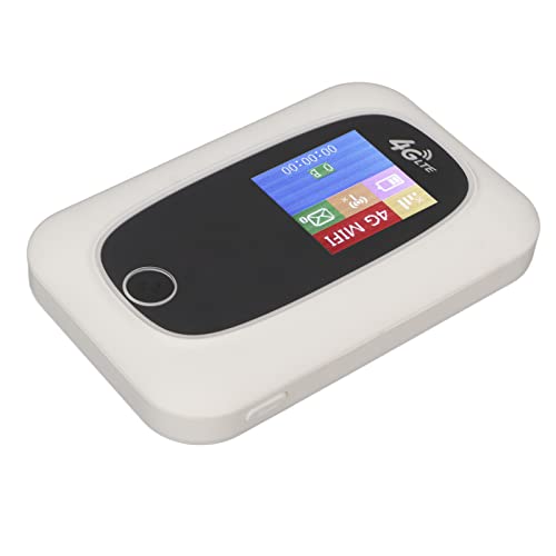 GOWENIC Wireless Router, 4G LTE Mobile Hotspot SIM-Karte WiFi Router Reise Router für Tablet, Laptop, Handy, 2000mAh Akku, Weiß von GOWENIC