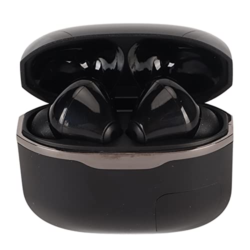 Kabellose Ohrhörer, Bluetooth 5.0 Half In Ear Kopfhörer mit LED Digitalanzeige, IPX5 wasserdichte Ohrhörer mit Geräuschunterdrückung für Laufen, Fitnessstudio (Schwarz) von GOWENIC