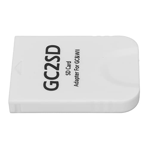 Micro-SD-Karten-Adapter-Leser, für Gamecube Wii Micro-Speicherkarten-Adapter, Professioneller Kartenleser-Adapter, Spielekonsole GC2SD-Kartenleser-Adapter (Weiss) von GOWENIC