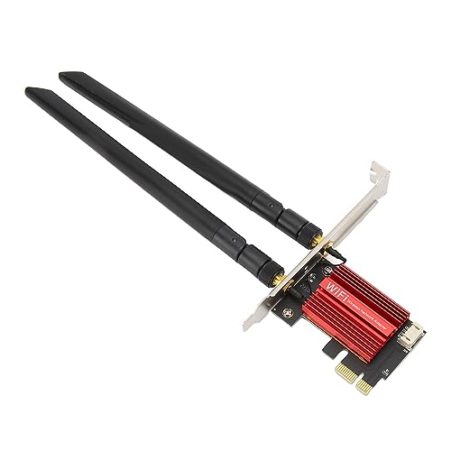 GOWENIC PCIe-Netzwerkkarte, 7265AC Pro 1200 Mbit/s PCI E Desktop-PC-Netzwerkkartenadapter 2,4 G 5 G Dualband Bluetooth 4.2 für Win 7 8 10 11 System von GOWENIC