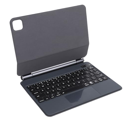 GOWENIC Tablet-Tastaturhülle, 11-Zoll-Magnet-Tablet-Tastaturhülle, Hintergrundbeleuchtung BT TouchPad-Tastatur-Schutzhülle für Pro 11-Zoll-Tablet (Grey) von GOWENIC