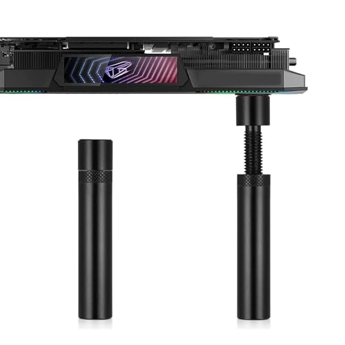 GOWTX 2 Stück GPU Grafikkarten Halterung, GPU Halter Grafikkarten Stütze Bracket, Aluminiumlegierung GPU Halterung Stand, Höhenverstellbare Grafikkartenhalter für Benutzerhosts und Schützen PC von GOWTX
