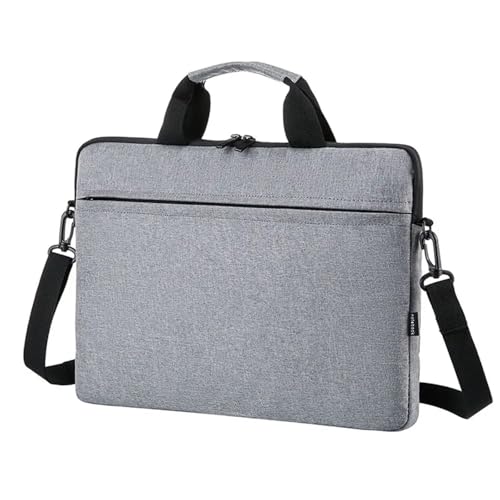 13,3 14 15,6 Zoll ultradünne Laptop-Handtaschenhülle, Notebook-Hülle, Umhängetasche FüR Business(Grey,15.6 inch) von GOXQIT