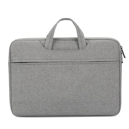 15,6-Zoll-Laptop-Hüllen, tragbare Handtasche, Notebook-Hülle, Computer-Tasche, Pad, wasserdichte Aktentaschen FüR Business(Light grey) von GOXQIT