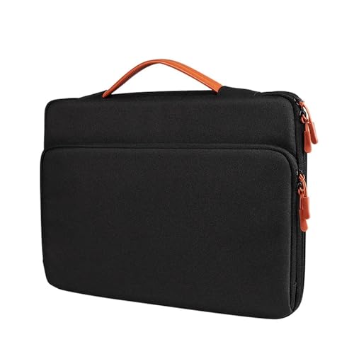 Computertasche, Laptoptasche, stoßfeste und wasserdichte Stoffhandtasche, Laptoptasche FüR Business(Black,15-15.4 inch) von GOXQIT