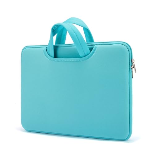 Computertasche, Vordertasche bietet Platz for Strom, Maus, viel Platz, Laptop-Handtasche, leichte Computer-Handtasche FüR Business(Light blue) von GOXQIT