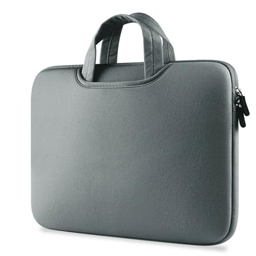 Computertasche, weiche Laptop-Handtasche, Notebook-Tragetasche, Computer-Schutzhülle, Laptop-Hülle, Aktentasche FüR Business(Grey,13.3 inch) von GOXQIT