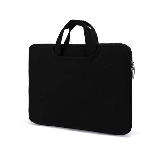 Computertasche 16 Zoll und 17 Zoll Computertasche Vordertasche bietet Platz for Strom, Maus, viel Platz, Laptop-Handtasche, leichte Computer-Handtasche FüR Business(Black) von GOXQIT
