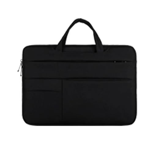 Computertasche Handtasche Laptoptasche 13 14 15 15,6 Zoll Laptoptasche Case Cover Notebook Zubehör Damen Herren Aktentasche FüR Business(Black,12-13.3 Inch) von GOXQIT