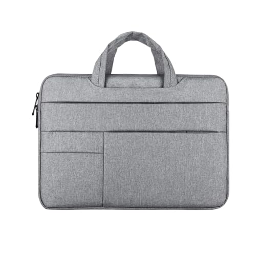 Computertasche Handtasche Laptoptasche 13 14 15 15,6 Zoll Laptoptasche Case Cover Notebook Zubehör Damen Herren Aktentasche FüR Business(Light gray,14-15.4 Inch) von GOXQIT
