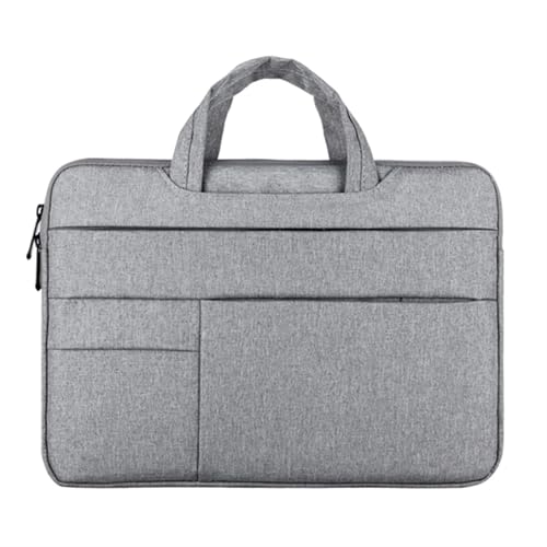 Computertasche Wasserfeste Universal-Laptoptasche Hülle 11 12 13 14 15 15,6 Zoll Notebook Computer Handtasche Aktentasche Reisetasche FüR Business(Light Grey,14-15 Inch) von GOXQIT