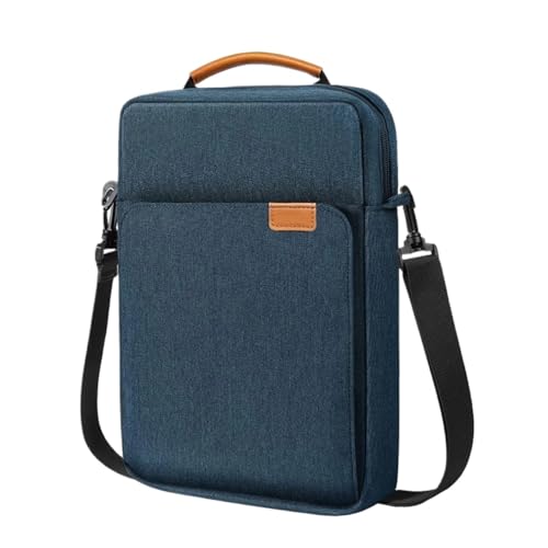 Laptop-Handtaschenhülle, wasserdichte Notebook-Tasche for 9 bis 13 Zoll Tablet, mehrere Taschen FüR Business(Dark Blue,30X24X5 CM) von GOXQIT