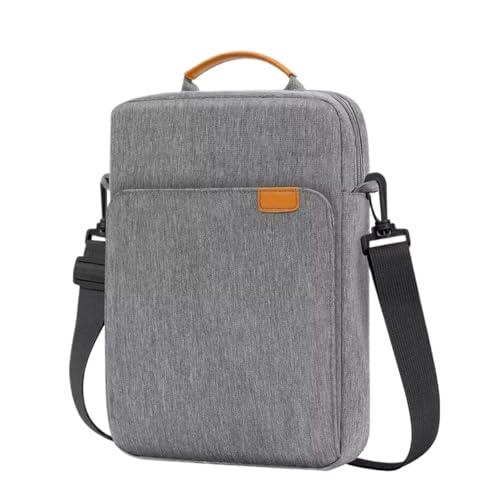 Laptop-Handtaschenhülle, wasserdichte Notebook-Tasche for 9 bis 13 Zoll Tablet, mehrere Taschen FüR Business(Light Gray,30X24X5 CM) von GOXQIT