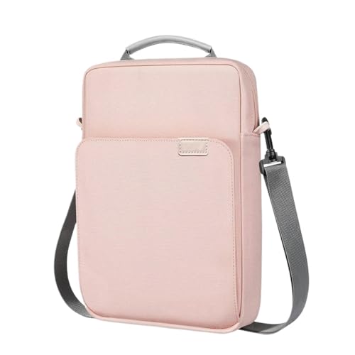 Laptop-Handtaschenhülle, wasserdichte Notebook-Tasche for 9 bis 13 Zoll Tablet, mehrere Taschen FüR Business(Pink,35X25X5 CM) von GOXQIT
