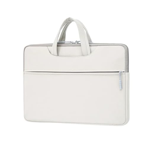 Laptop-Hülle, Notebook-Tasche, wasserdicht, for Laptop, Buchhülle, Handtasche FüR Business(White,14.1-15.4 Inch) von GOXQIT