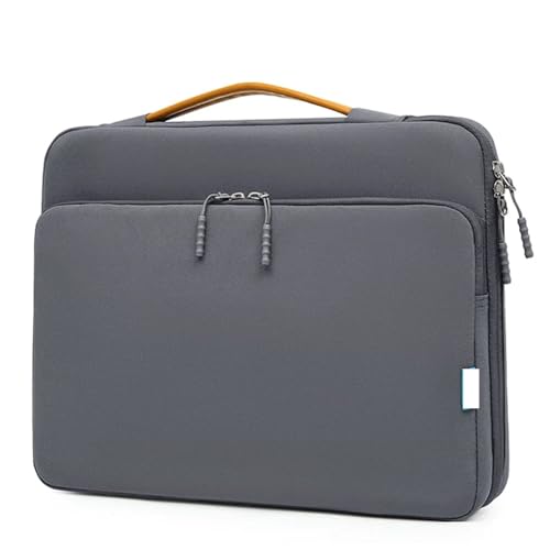 Laptop Sleeve Tasche 13,3 14,1 15,6 Zoll Notebook Fall Tragbare Reise Tragetasche Computer Wasserdichte Handtasche FüR Business(Gray,15-16 Inch) von GOXQIT