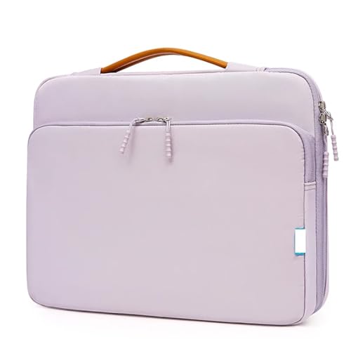 Laptop Sleeve Tasche 13,3 14,1 15,6 Zoll Notebook Fall Tragbare Reise Tragetasche Computer Wasserdichte Handtasche FüR Business(Purple,13-14 Inch) von GOXQIT