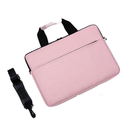 Laptop-Taschen, Tragetasche for 13–15 Zoll Laptop und Tablet, Schultergurt, wasserabweisender Stoff, Business, Freizeit, Schule FüR Business(Pink,15.6 inch) von GOXQIT