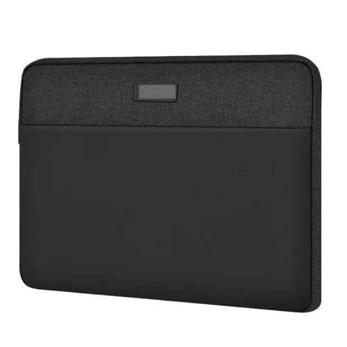 Laptoptasche, wasserdichte Laptop-Hülle, leichte Tragetasche, Computertasche FüR Business(Black,15.6-16.2inch) von GOXQIT