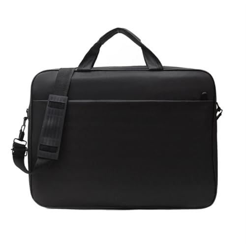 Laptoptasche 15,6 17 Zoll stoßfestes Notebook for Hülle Computer Schulter Handtasche Aktentasche Tasche mit verstellbarem Riemen FüR Business(Black 15.6inch) von GOXQIT