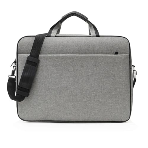 Laptoptasche 15,6 17 Zoll stoßfestes Notebook for Hülle Computer Schulter Handtasche Aktentasche Tasche mit verstellbarem Riemen FüR Business(Grey 17inch) von GOXQIT