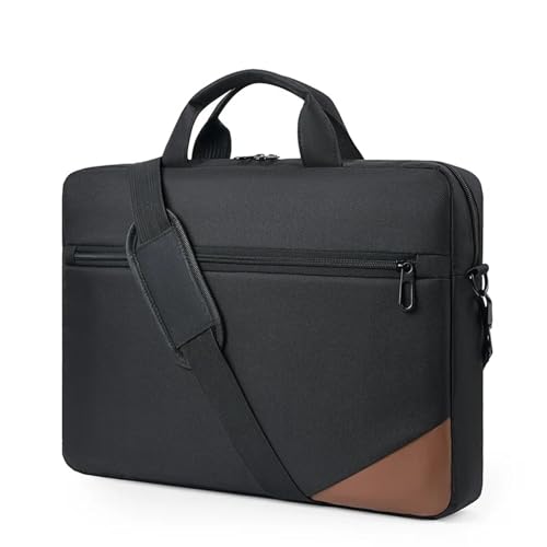 Tragbare Schulter-Computertasche Herren Umhängetasche Computertasche Mode Business Pendler Aktentasche Laptoptasche FüR Business(Black) von GOXQIT