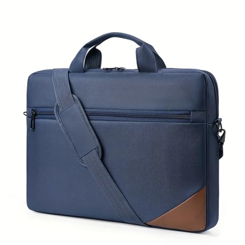 Tragbare Schulter-Computertasche Herren Umhängetasche Computertasche Mode Business Pendler Aktentasche Laptoptasche FüR Business(Blue) von GOXQIT