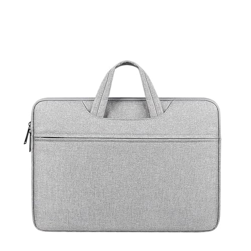 Tragen Sie eine Laptoptasche mit Vordertasche, Notebooktasche, Computerhandtasche, Laptop-Aktentasche FüR Business(Light Grey,15.6 inch) von GOXQIT
