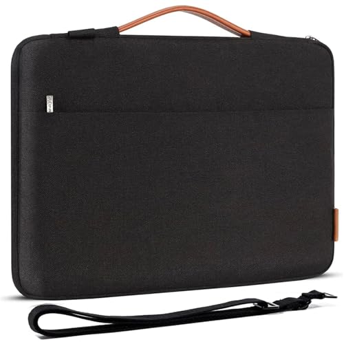Wasserdichte, stoßfeste Laptop-Hülle, Umhängetasche, Schutzhülle for 10 Zoll, 11 Zoll, 13 Zoll, 14 Zoll, 15,6 Zoll, 17 Zoll Computer FüR Business(Black,13-inch) von GOXQIT