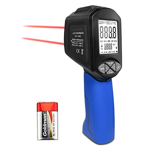Infrarot-Thermometer Pistole(Nicht für Menschen) Berührungslose Digitales Thermometer mit APP Connect Funktion【NICHT für Mensch】 (GR-1580(Blau)) von GOYERRNES