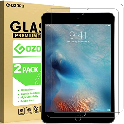[2 Stück] GOZOPO Schutzfolie für iPad mini 5. /4. Generation (iPad mini 5/4 7.9 Zoll, 2019/2015), Gehärtetem Glas Displayschutzfolie von GOZOPO