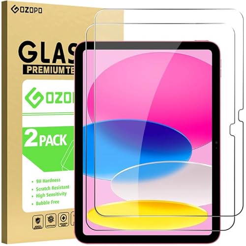 GOZOPO [2-Pack] Schutzfolie für iPad 10. Generation 10.9 Zoll (2022), Kratzfest Gehärtetem Displayschutzfolie für iPad 10. Generation (2022 Release) von GOZOPO