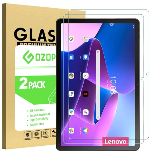 GOZOPO 2 Stück Schutzfolie für Lenovo Tab M10 Plus (3rd Gen) 10.6" Tablet, Panzer Schutz Glas Folie Displayschutz von GOZOPO