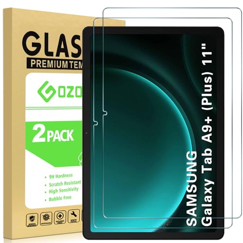 GOZOPO 2 Stück Schutzfolie für Samsung Galaxy Tab A9 Plus (11 Zoll) 2023 Tablet (SM-X210/X215/X216/X218), 9H Härte Panzer Schutz Glas Folie Displayschutz für Galaxy Tab A9+ von GOZOPO