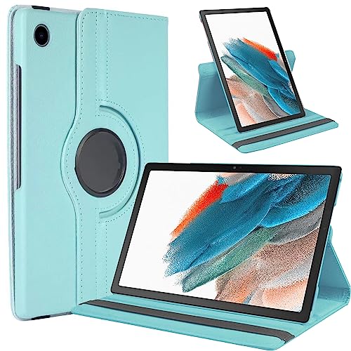 GOZOPO Hülle für Samsung Galaxy Tab A8 10,5 Zoll 2021 2022 (SM-X200/SM-X205), Ultradünne PU Leder 360° Drehbar Multi-Winkel Schutzhülle Kompatibel mit Samsung Tab A8 10.5" (Himmelblau) von GOZOPO